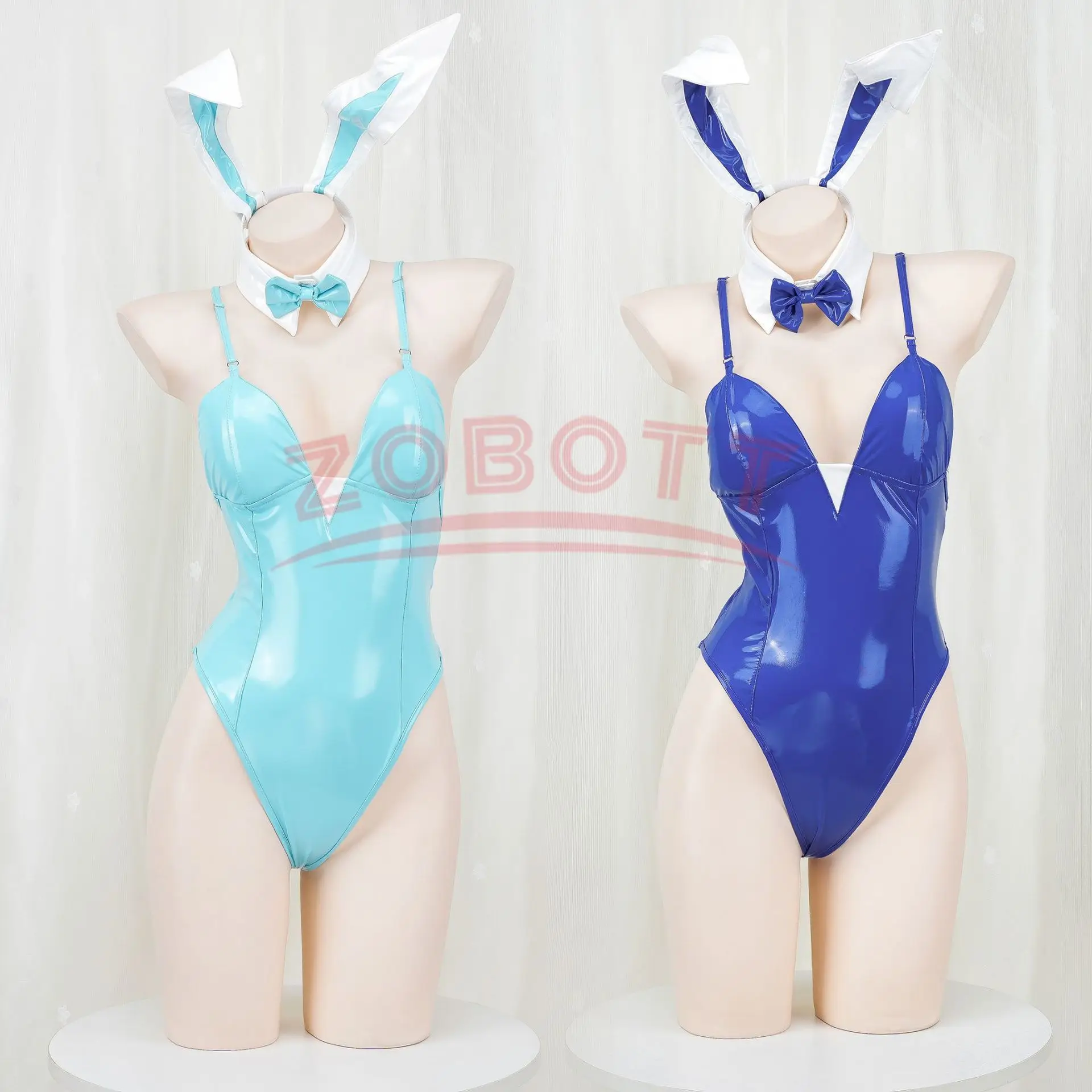 Anime Game Blue Archive Cosplay Costumes Sexy Patent Leather Playboy Bunny Role Play Costume Halloween Party Jumpsuits