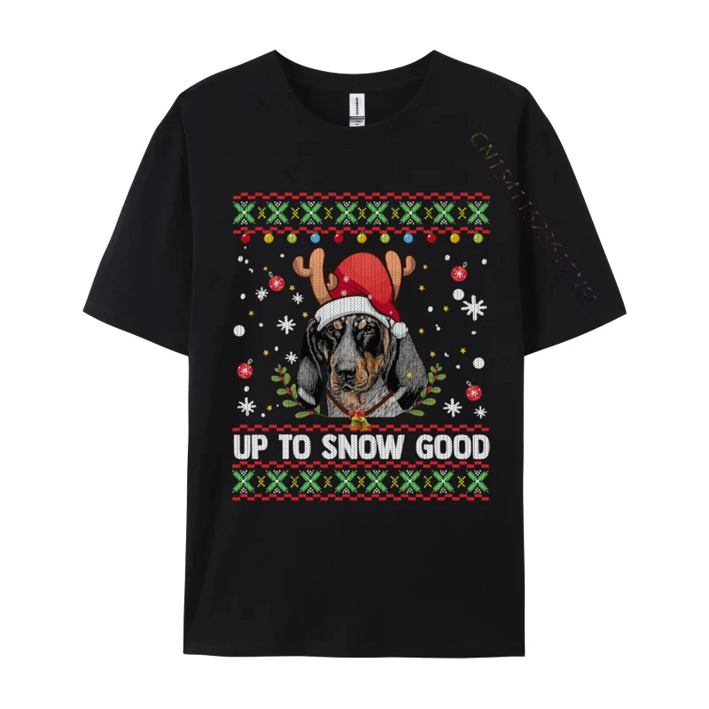 Bluetick Coonhound Dog Reindeer Ugly Christmas Sweater T-Shirt Cute Style Anime Printed T-Shirt Soft Cotton New Design