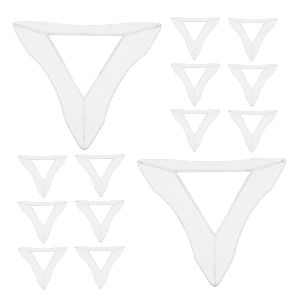 24 supporti base cubici trasparenti per esposizione di pietre preziose, supporto trasparente per puzzle in plastica, treppiede triangolare in cristallo