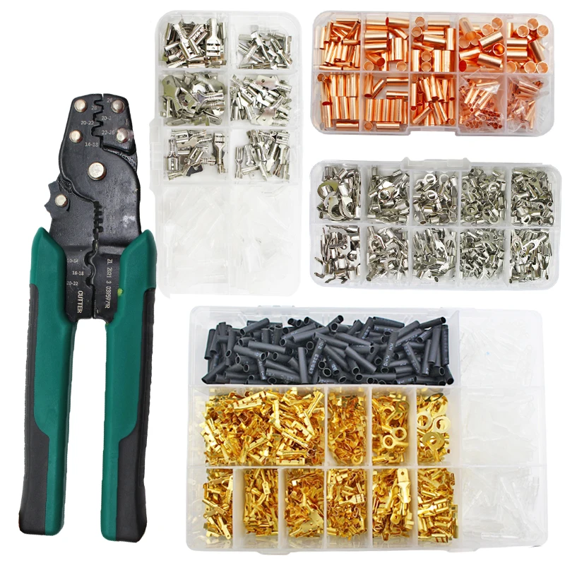 Boxed Crimp Terminal,Electrical Connector,U/O Shaped,Splicing Termination 2.8/4.8/6.3mm,Wire Connector,Cable Termination Pliers