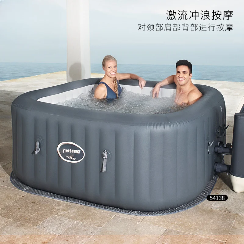 inflatable spa bathtub, home hot spring bathtub, massage bubble pool, constant temperature wave making inflatable pool