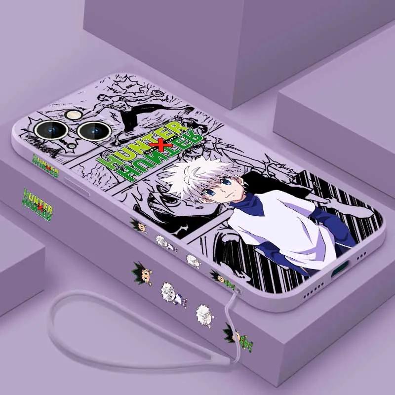 เคสโทรศัพท์ลาย Hunter×Hunter Killua Zoldyck สำหรับ Xiaomi POCO X7 X6 X5 X4 X3 NFC GT M6 M5 M4 F6 F5 F2 F1 Pro แบบสายคล้องมือ