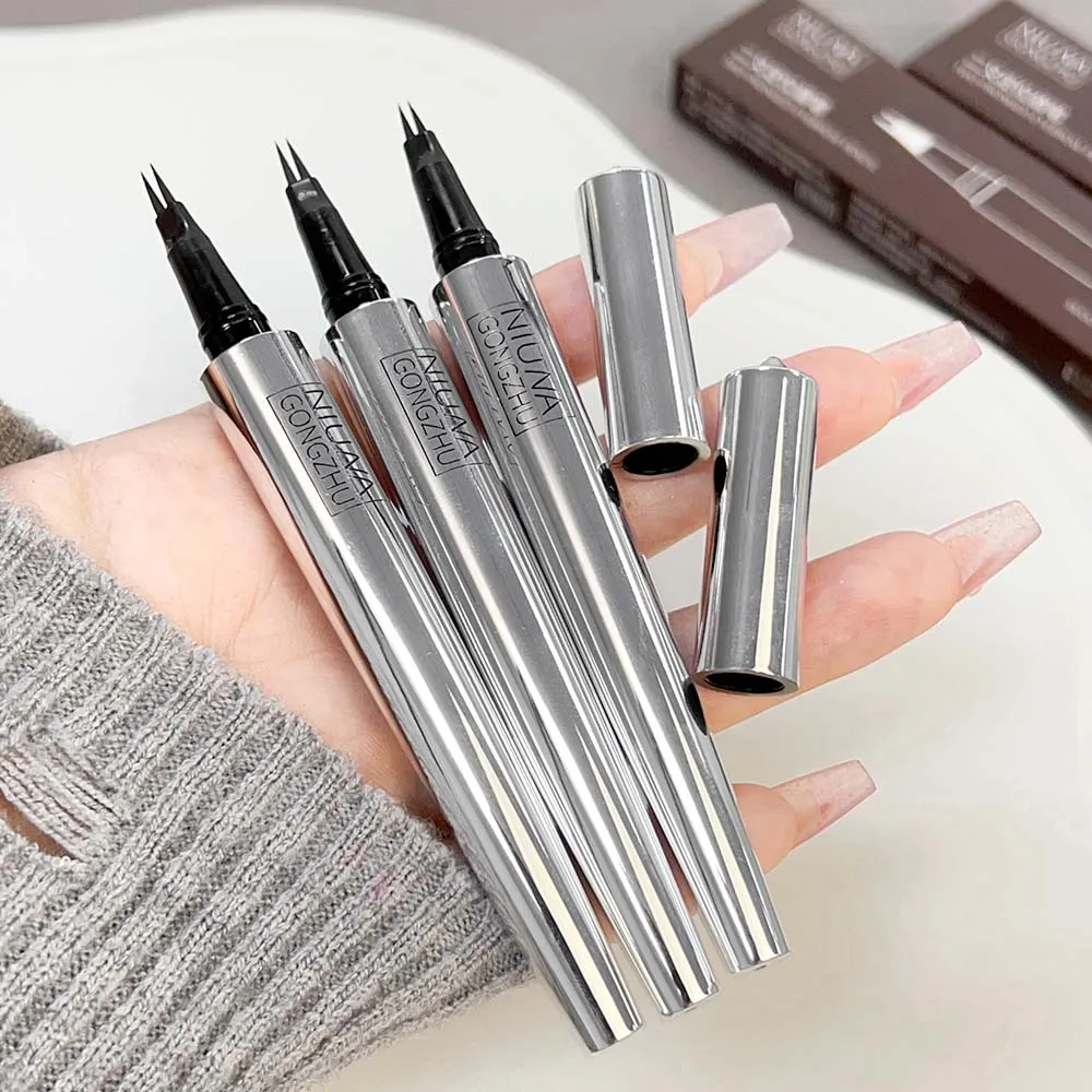 2Point Wild Eyebrow Pen Lasting Easy To Grip Eyebrow Tattoo Waterproof Ultra-fine Liquid Lying Silkworm Brow Pen Korean Makeup