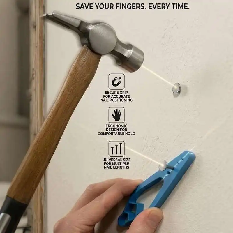 Nail Holding Helper Auxiliary Tool Handy Fastener Positioning Gadget For Household Decoration Work Use