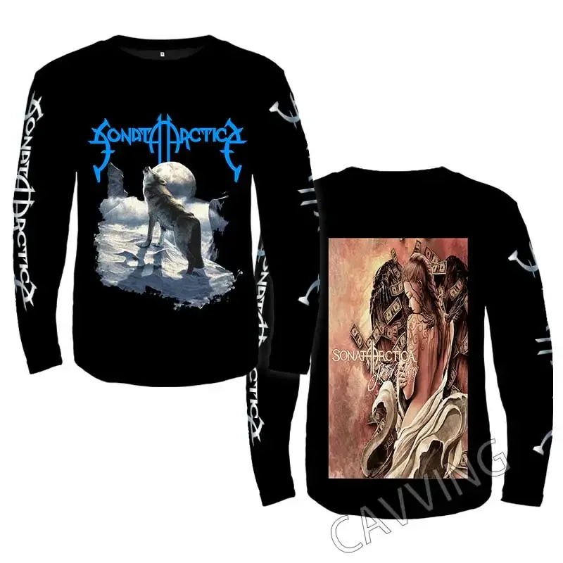 New Fashion Printed Sonata Arctica Band Crewneck Sweatshirt Gothic Top Harajuku Cotton Unisex Clothing Men Clothing  L3