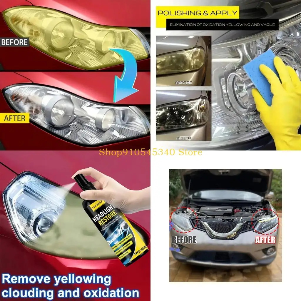 U2JA Headlight Care Liquid for Plastic Car Lens Maintenance Routine