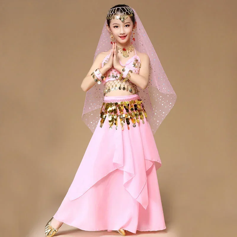 

Children's Belly Dance Girl Clothing Indian Dance Clothing Set Children's Stage Performance Clothing