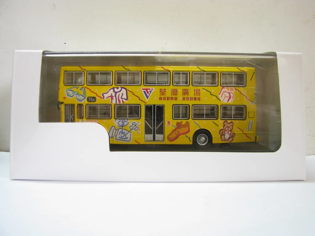 

Diecast 1:76 Scale Hong Kong KMB Double-decker BENZ-Benz O305 Bus Kwun Tong Pier 74A Alloy Car Model Collectible Toy Gift