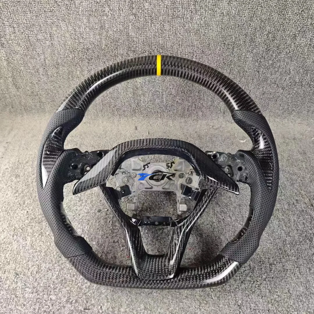 

Carbon Fiber black leather Steering Wheel Fit For Honda 10th gen Accord 2018 2019 2020 2021 2022 2023