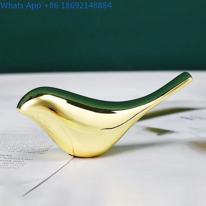 

Nordic Metal gold Little Bird Ornaments Living Room Study Decorations Coffee Table Desktop Crafts