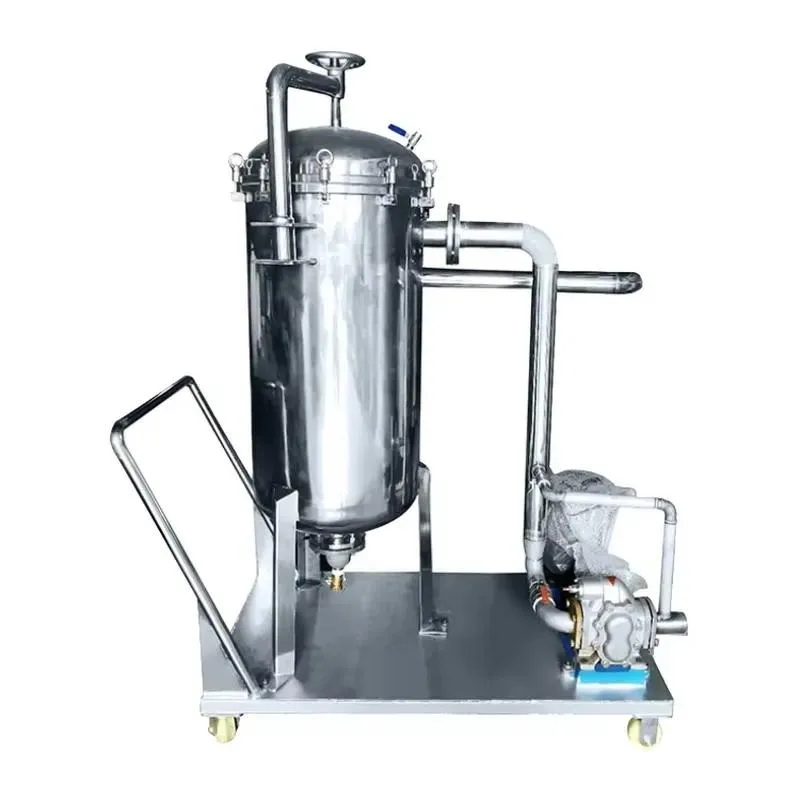 Food Grade 304 Stainless Steel Semi Automatic Bag Filter Housing Honey Processing Wax Separator 50um Industrial Grade