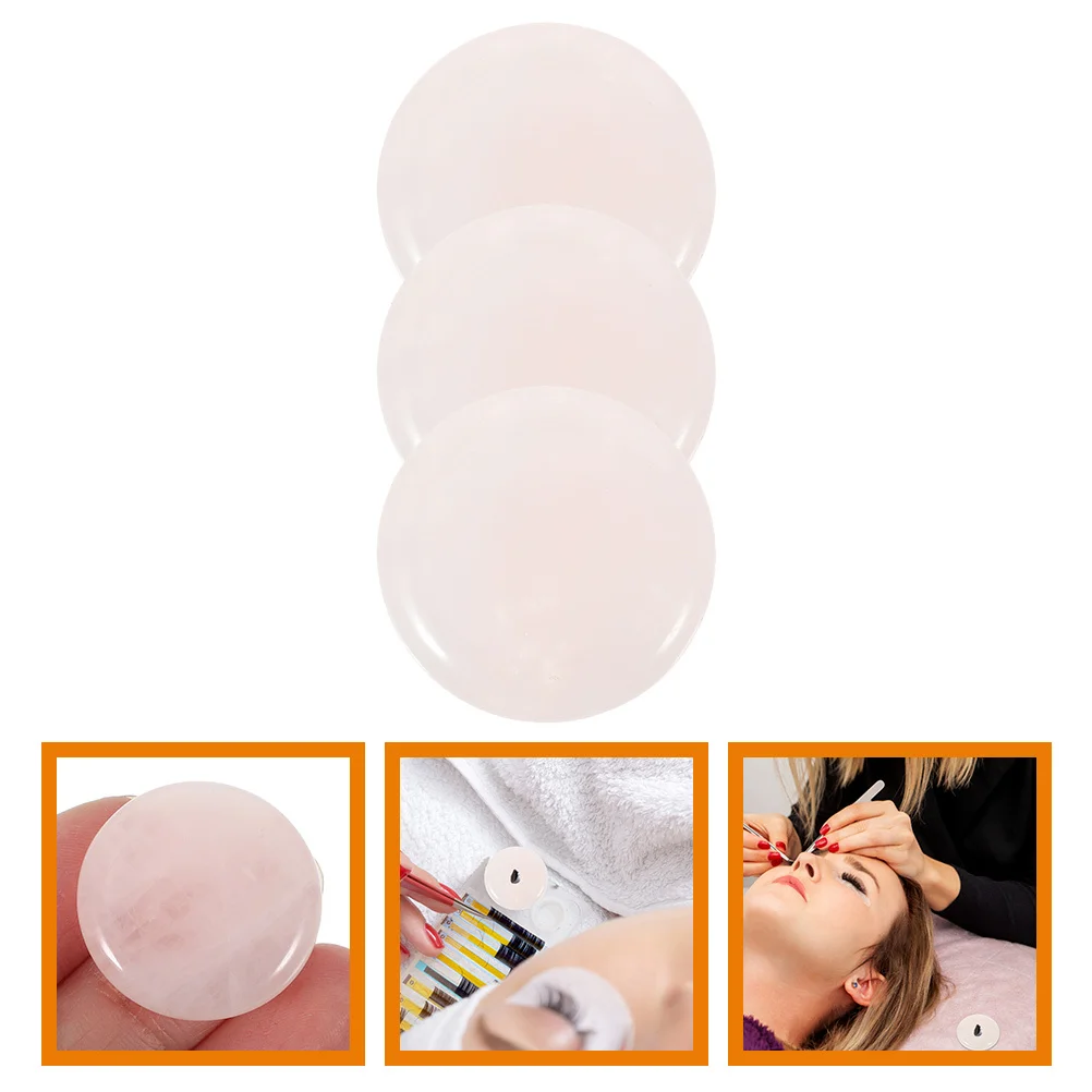 3pcs Eyelash Extension Jade Pallet Round Glue Holder For Lash Extensions Storage Container False Eyelash Tool Lash Tray