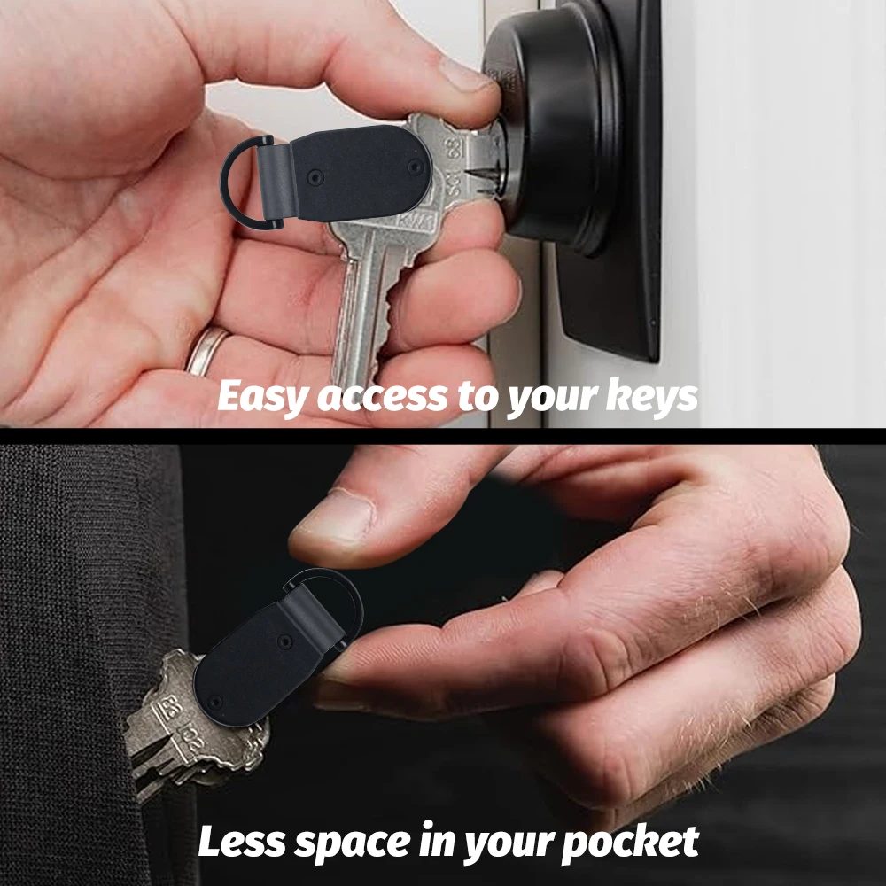 Key Organizer Compact Key Holder Metal Key Chain Minimalist key case key holder for keychain Secures 2-6 Keys