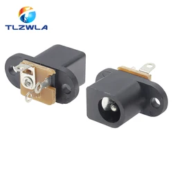 10PCS DC017 DC-017 DC Female Power Socket 5.5mm*2.1mm With Ear Screw Hole 5.5*2.1MM DC Socket Adapter Connector Jack