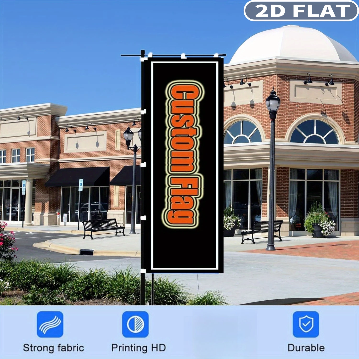 1pc 2D FLAT Custom Nobori Flag, Banner for Outdoor Indoor Decoration Advertising Durable Polyester Business Flag Boutique Flag view 6