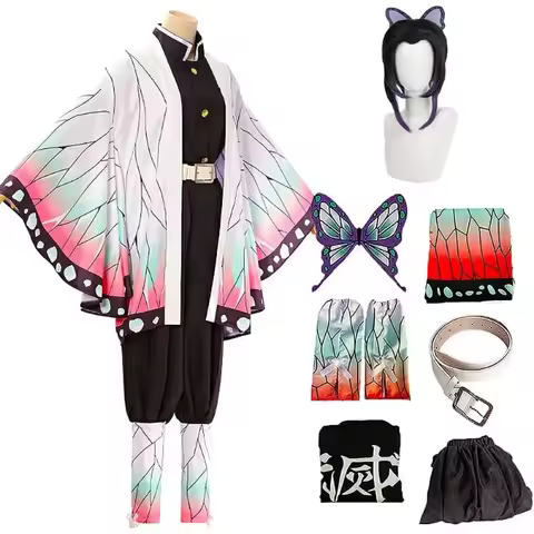 Kochou Shinobu Cosplay Costume Japanese Anime Carnival Party Adult Uniform Girl Halloween Costume for Kids Children