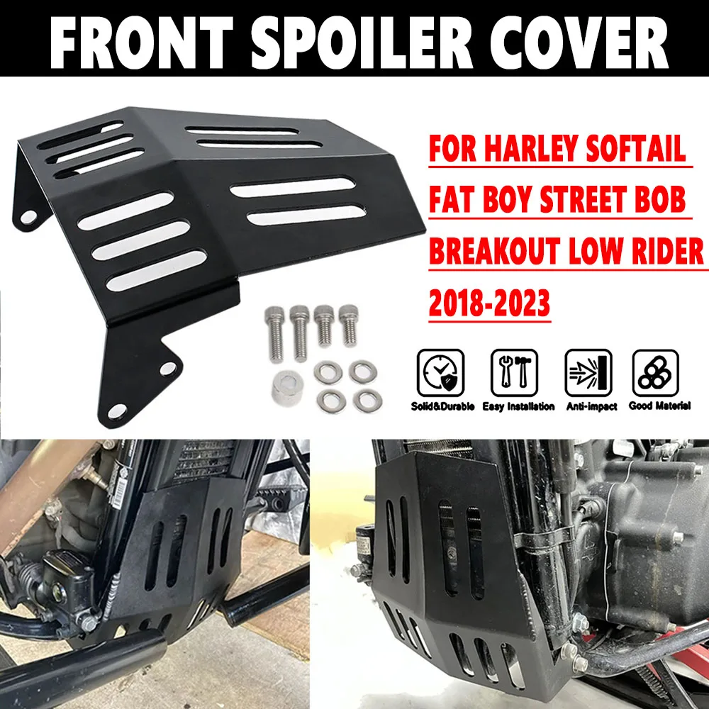 NEW Motorcycle Front Lower Grill Bottom Chin Fairing Spoiler For Harley Softail Fat Boy Street Bob Low Rider Breakout 2018-2023