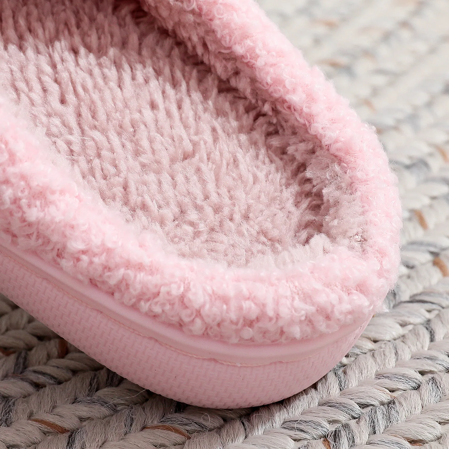 Neue Trendige Herbst- und Winter-Plüsch-Baumwoll-Hausschuhe für Damen, Warme Indoor-Pantoffeln mit Niedlicher Schleife in Rosa – Detail 20