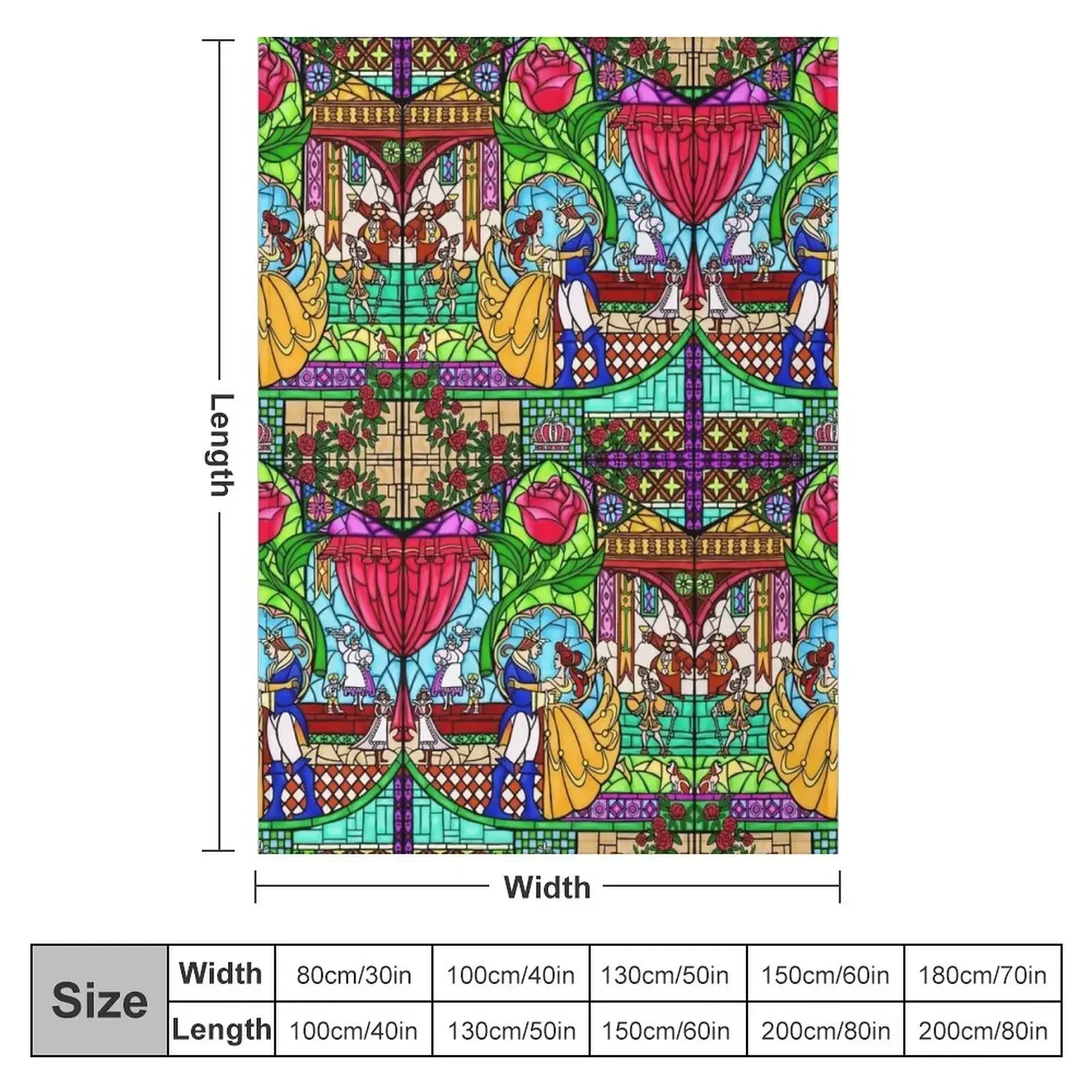 Patterns of the Stained Glass Window Throw Blanket Vintage Bed Luxury Thicken Decoratives Bed covers Sofa Blankets