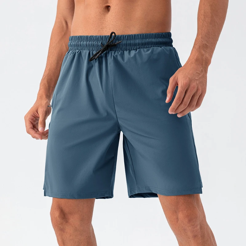 Fanceey-Calça esportiva solta relaxada masculina, tiras reflexivas, secagem rápida, respirável, corrida, fitness, calções de treino, verão