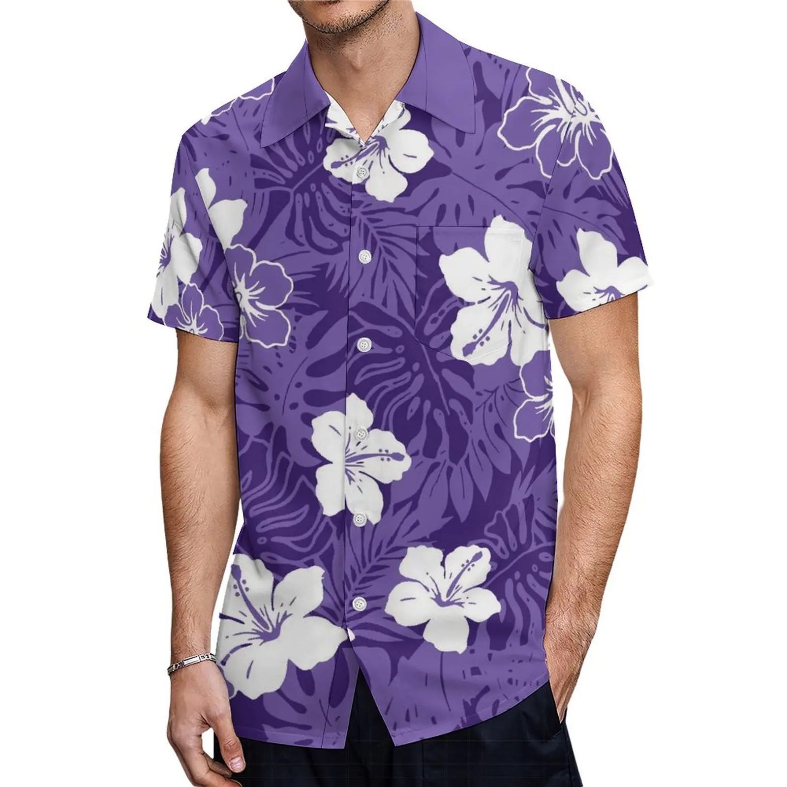 Vestido de noche de un hombro con cola de pez para mujer, traje de pareja polinesiano, camisa Aloha para hombre, moda de banquete de verano