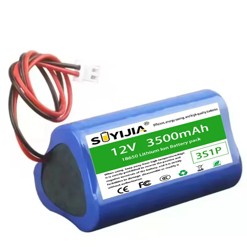 18650 3S1P 3500mAh 12V Lithium-ion Rechargeable Battery Speaker Flashlight CCTV Camera GPS Search Equipment