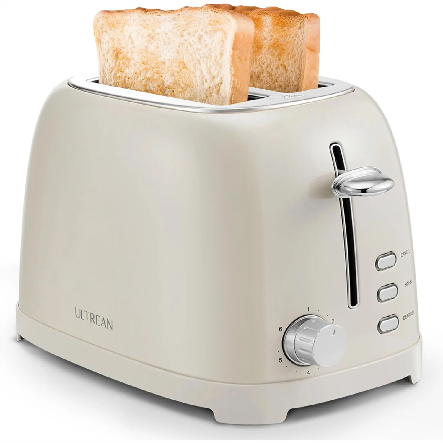 

2 Slice Toaster with Extra-Wide Slot for Bagels, Breads, Waffles, Stainless Steel, 6 Browning Settings, Removable Crumb Tray