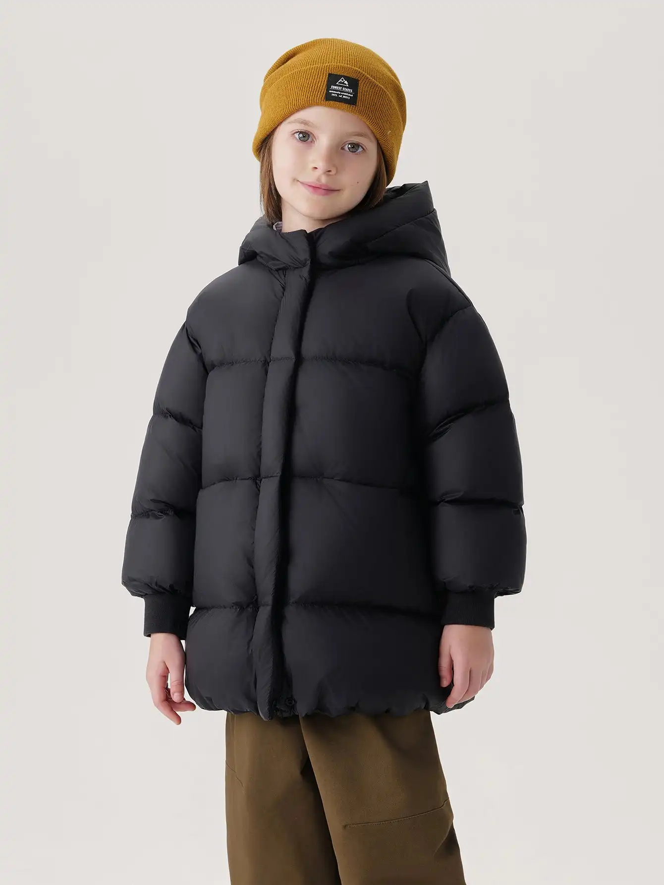 

MARC & JANIE Unisex Toddler BoysGirls Lightweight Hooded Mid-Length Down Coat for Winter 241196