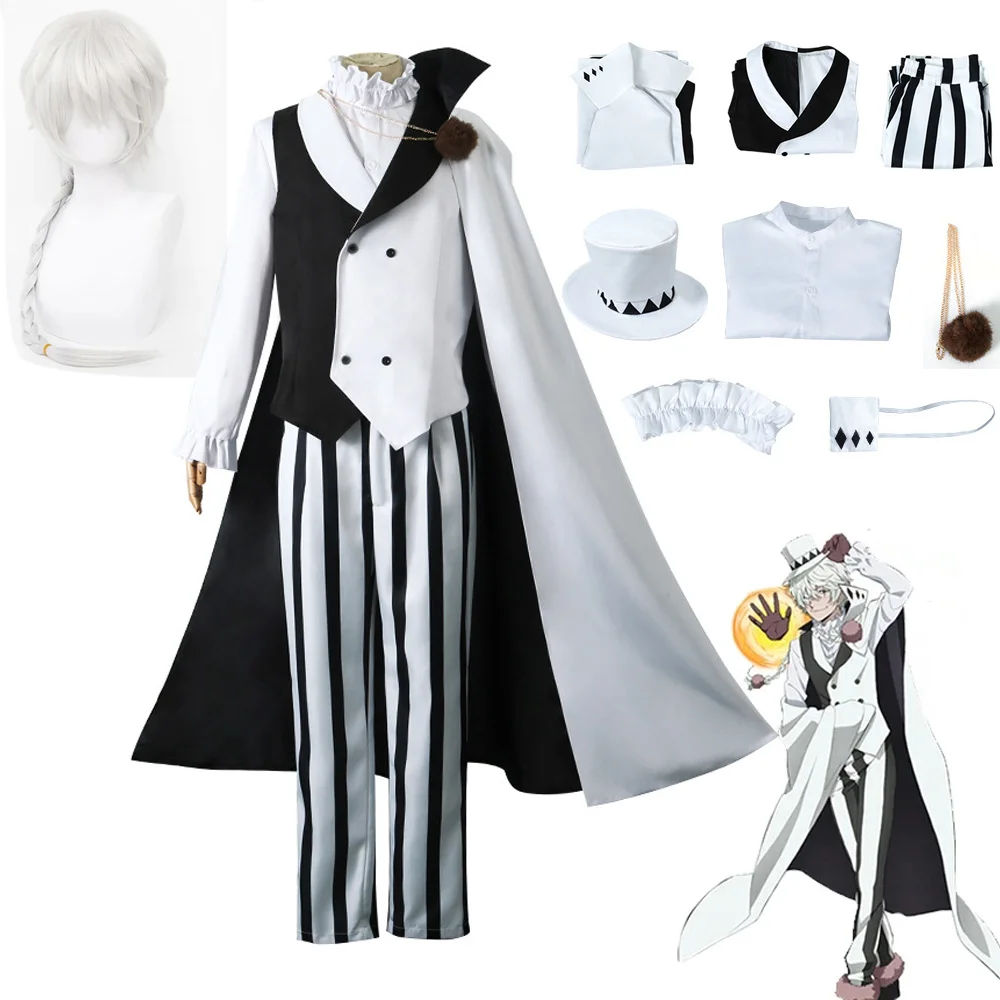 

Зимний женский парик Николай, белый, черный, Униформа, перчатки, накидка для глаз, сезон 4