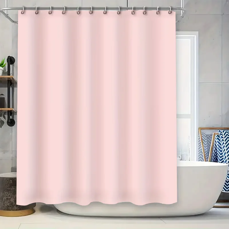 

Pink Bath Curtain Waterproof Shower Curtain for Bathroom Decor Simple Design