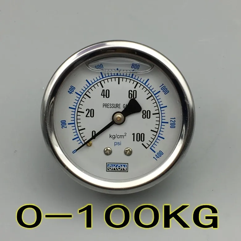 Imagem -06 - Calibre de Pressão à Prova de Choque Axial sem Medidor de Vácuo de Borda Calibre de Pressão de Óleo à Prova de Choque 010kg Yn60z