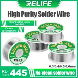 RELIFE RL-445 0.3/0.4/0.5/0.6mm High Purity Solder Wire Rosin Core Tin Wire Various Electronic Soldering Welding Weights