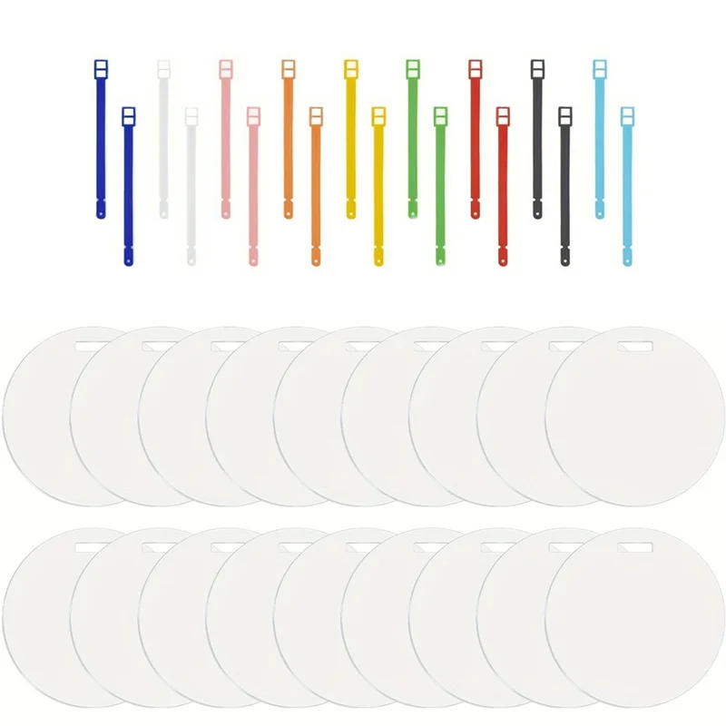 

AT05-сублимационные заготовки, круглые двухсторонние алюминиевые багажные бирки, объемная этикетка для чемодана для DIY, держатель для визитных карточек