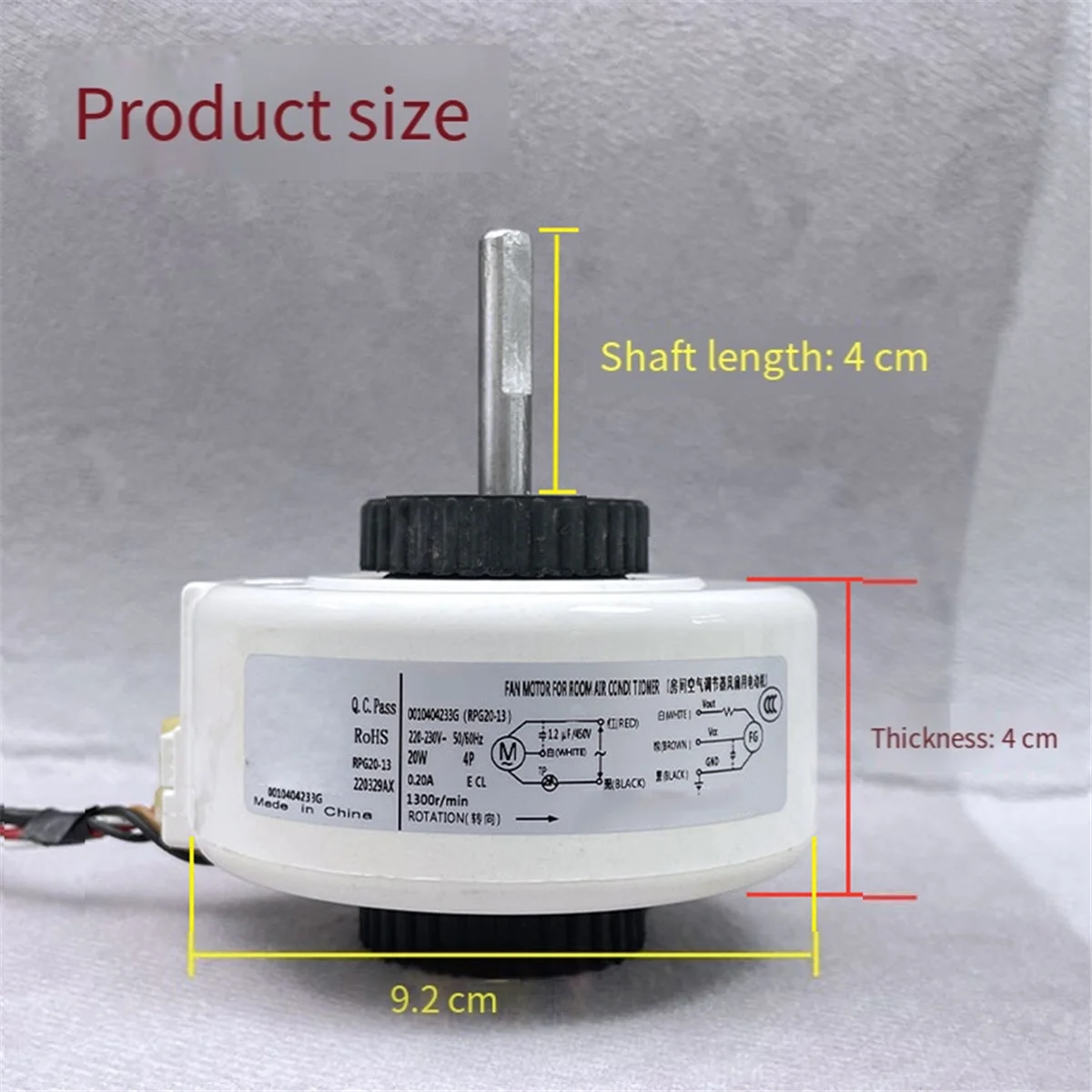 

PG Fan Motor for Air Conditioner, Compatible with RPG15Q-3 Y4S476A711 Motor Parts Replacement Parts