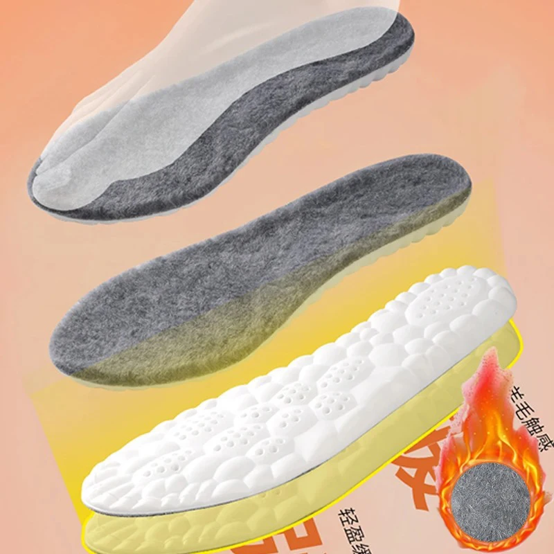 2 قطعة النعال الحرارية ذاتية التسخين للأقدام شتاء دافئ الصوف رغوة الذاكرة الحرارية للرجال النساء أحذية رياضية منصات الأحذية ذاتية التدفئة #3
