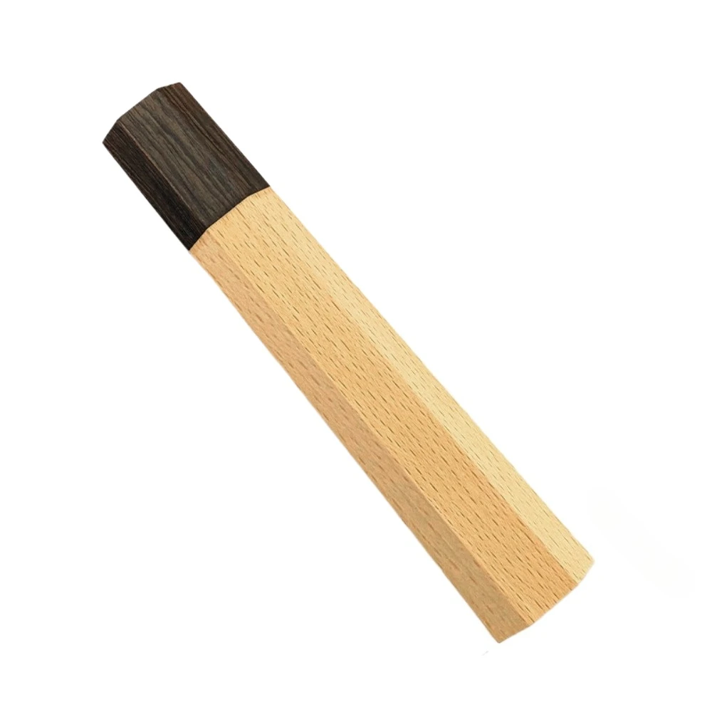Natural Grain Solid Wood Knife Handle Blank Octagonal Spliced Hardwood Handle Blanks for Handmade Knives
