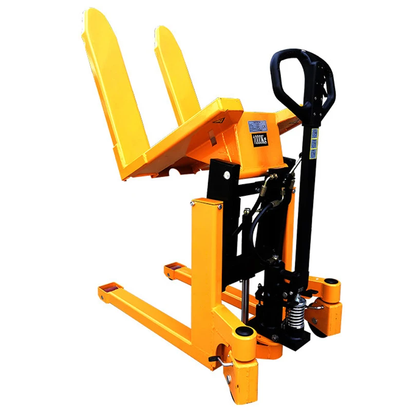 Hydraulic 90 Degree Manual Tilt Truck, 1 Ton High Lift Electric Automatic Workstation Pallet Truck (customization)
