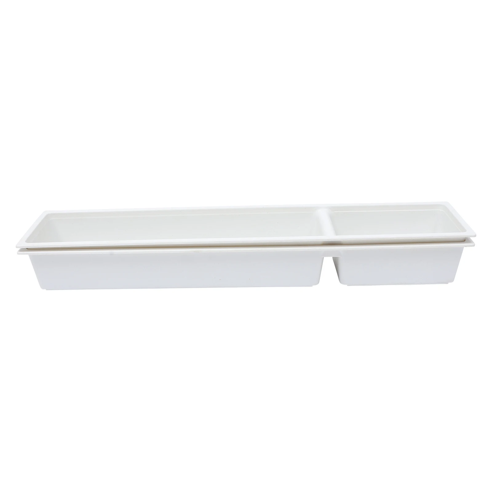 

2 Pcs Chicken Cage Tray Poultry Feeders Dispenser Feeding Dish Trough Bird Plastic Food Boxes for Chickens