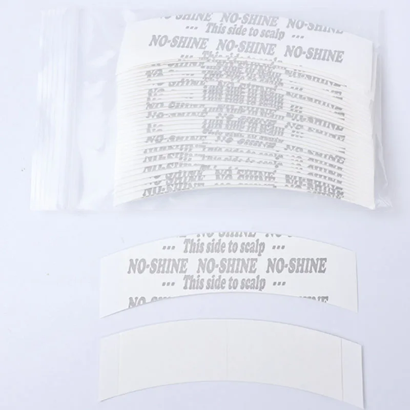 かつら用粘着テープ,7.6x2.2cm,接着剤なし,2つのラベル
