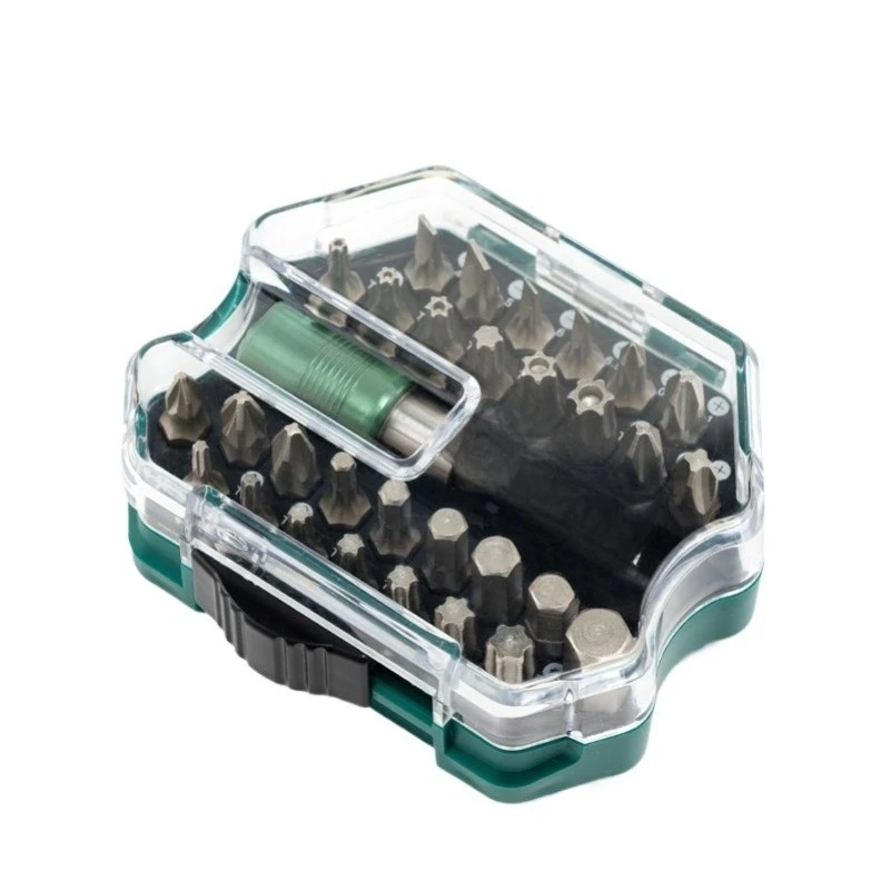 FOR Shida Tools Pneumatic Rotary Tool Head Set Batch Head Set 31-piece Set 6.3mm Cross One-word Plum Blossom 09333