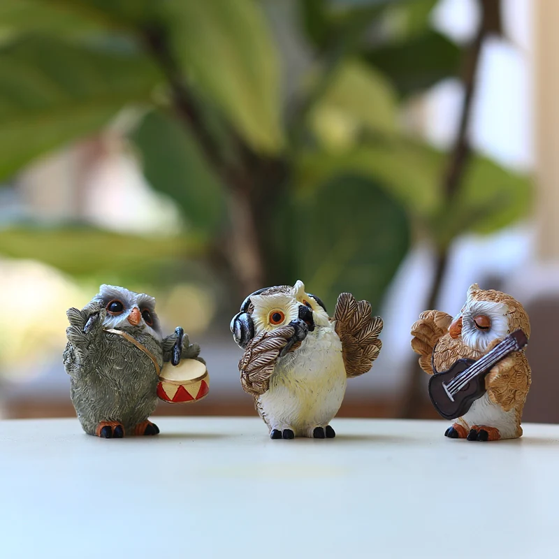 Mini Resin Crafts, Cute Owl, Fashion Home Decor, Miniature Figurine, Teraryum Fairy Garden Miniatures, Garden Accessories