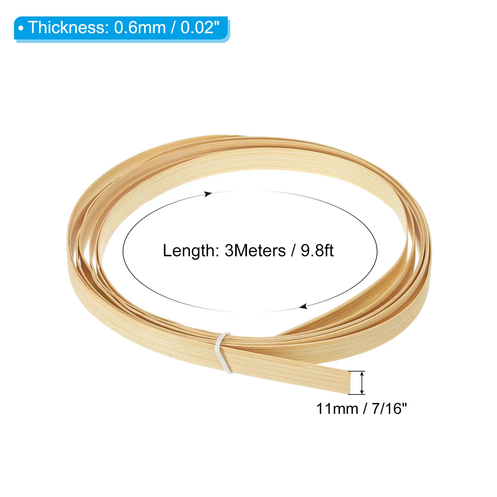 3/5/7 قطعة شرائط الخيزران للنسيج 7/16 "x 10 قدم رقيقة شقة الخوص الروطان قصب القصب لصنع سلة حزام Crafts بها بنفسك الحرف #2