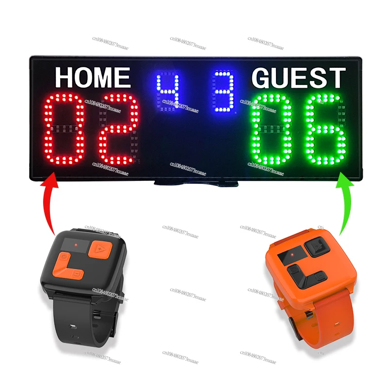 Ganxin-Draagbare Tas Op Maat Oplaadbare Batterij Team Sport Elektronische Scorebord Pols Controle Digital LED Scorekeeper