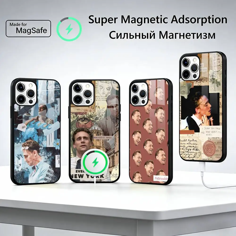 Actor Tom H-Hiddleston  Phone Case For iPhone17,16,15,14,13,12,11 Plus,Pro Magnetic For Magsafe Wireless Charging