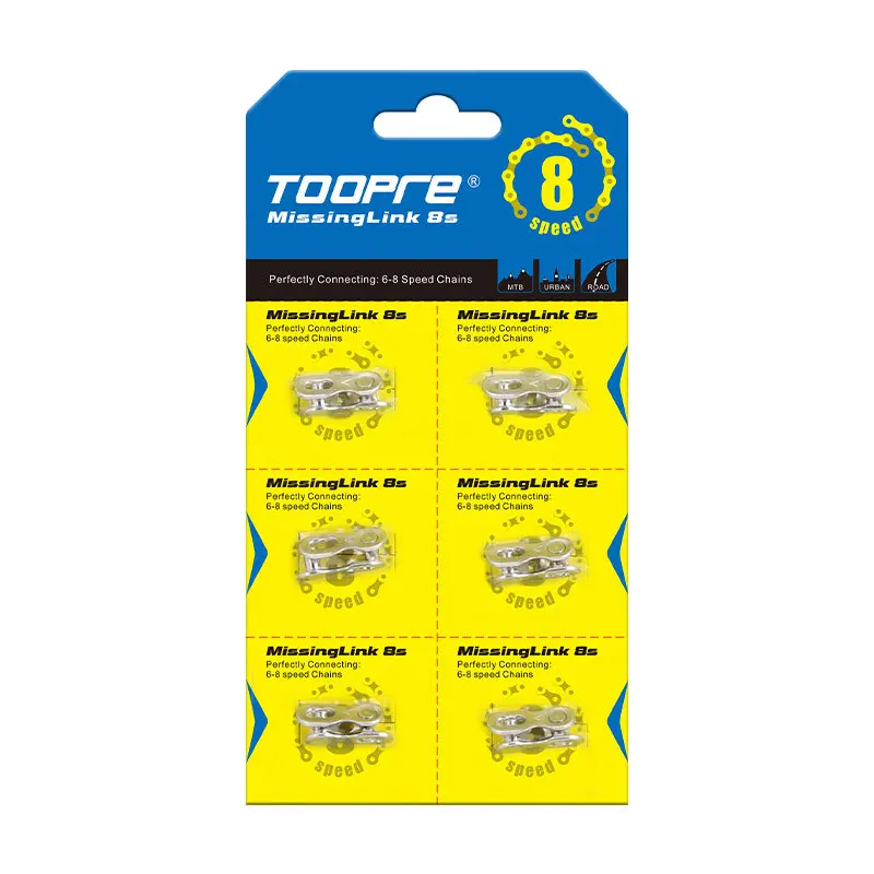 TOOPRE سلسلة دراجات وصلات سريعة الروابط السحرية الروابط المفقودة 6 أزواج لكل بطاقة الكربون الصلب لسلاسل دراجة الطريق الجبلية 6-12 سرعة
