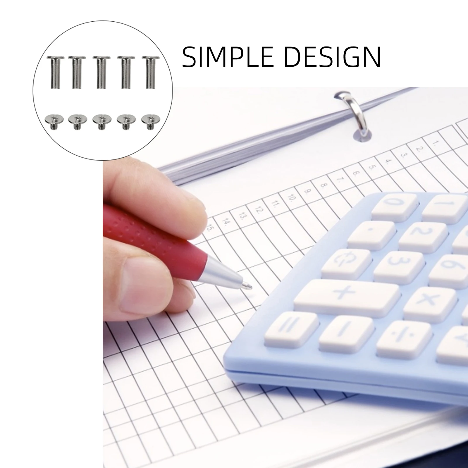 

50 Pcs Carbon Steel Screw Binding Rivet Button Tack Silver Short Hair Hard Plated Anti Rust Corrosion Chicago