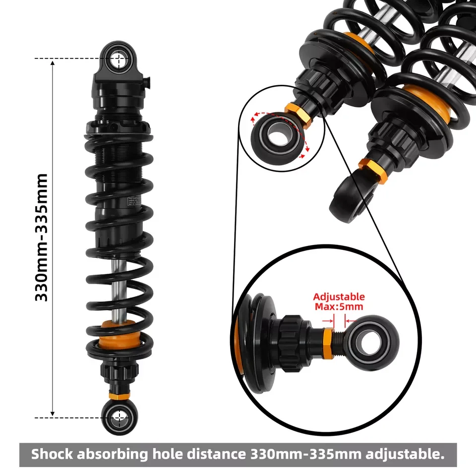 1 Set shock belakang cocok untuk Harley Street Glide model 2006 2024 atau Road Glide Road King Model 1990-2024 aksesori motor