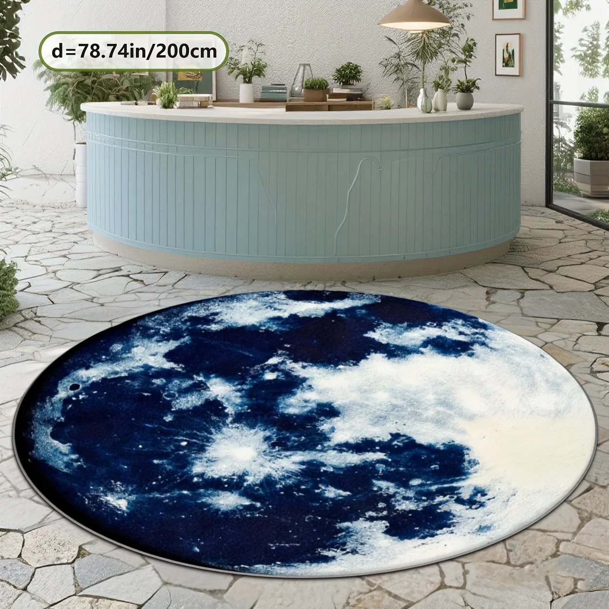 Moon phase round rug flannel cozy non slip floor mat for kitchen bathroom decor celestial pattern home accessories modern