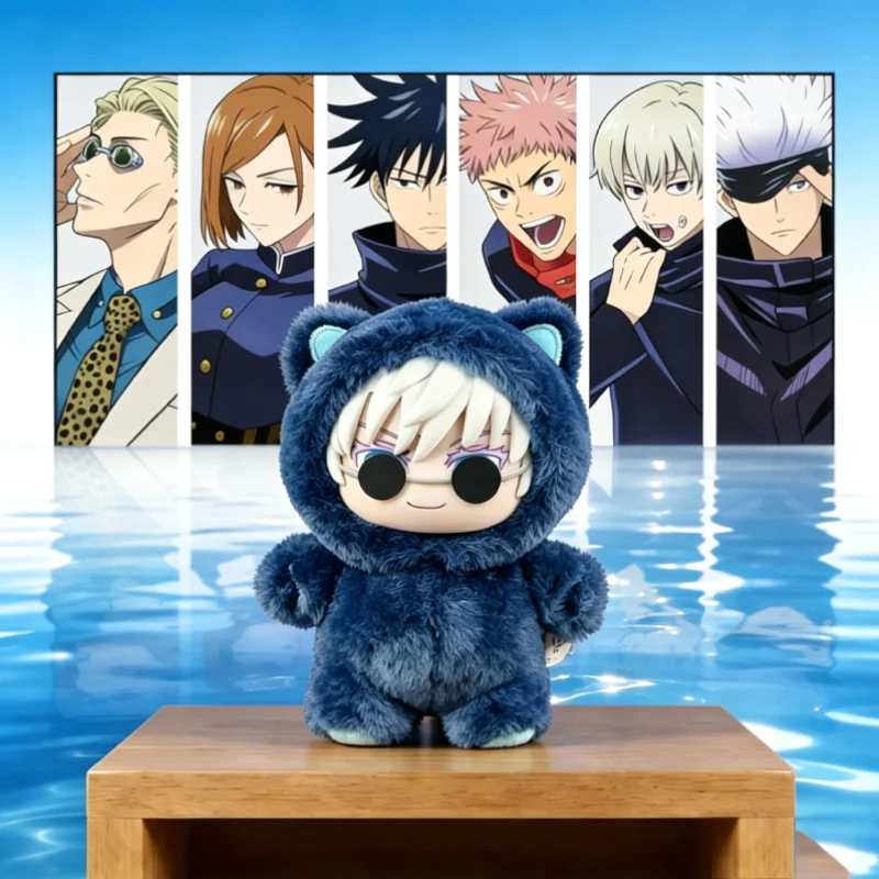 Original BANDAI Jujutsu Kaisen 2 Katzenohren-Plüschfiguren-Serie Blindbox Mystery Box Anime-Figur Raumdekoration Sammlerstück Kindergeschenke