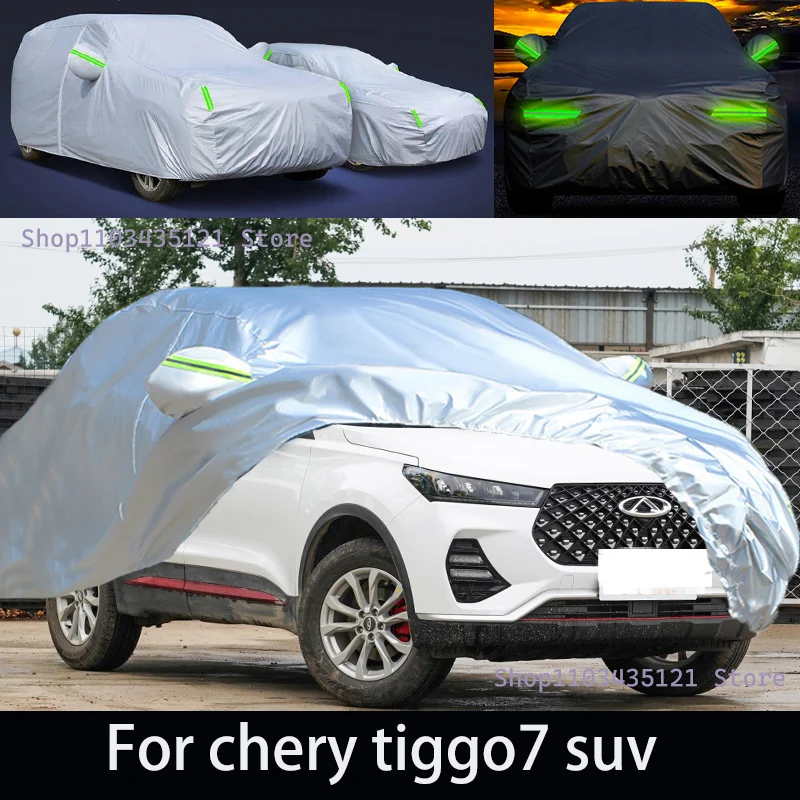 

For chery tiggo7 suv Outdoor Protection Full Car Covers Snow Cover Sunshade Waterproof Dustproof Exterior Car accessories